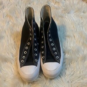 Classic Black and White High-Top Sneakers